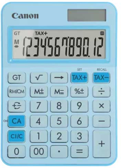 Канцеларски продукт Canon Настолен калкулатор LS-125KB, 12-разряден, син