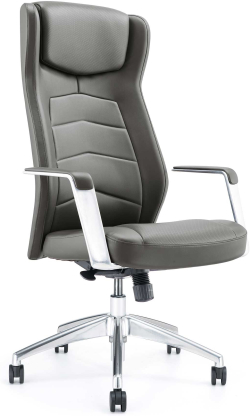 RFG Директорски стол Dios HB, 150 кг, Еко кожа, Synchro Механизъм, Сив