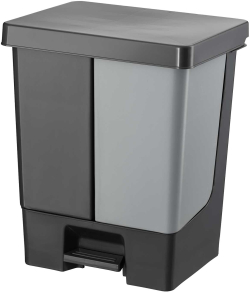  Planet Кош за отпадъци Duo, с педал, 50 L, антрацит