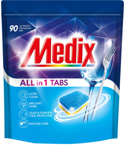 Продукт Medix Таблетки за съдомиялна All in one, 90 броя