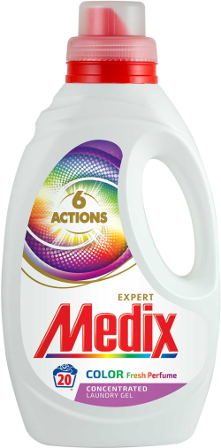Почистващ продукт Medix Перилен препарат 6 Actions Color Perfume, течен, за цветно пране