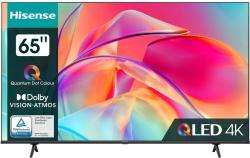 Телевизор Hisense 65" E7NQ Pro, 4K Ultra HD 3840x2160, QLED, 144Hz, 3xHDMI, 2xUSB, LAN, Black