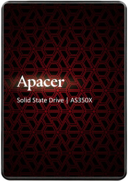 Хард диск / SSD Apacer AS350X, 512GB, 2.5", SATA 3 6Gb/, До 560 MB/s, TRIM, 3D NAND TLC Flash, Черен