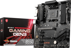 Дънна платка MSI B550 GAMING GEN3, ATX, AM4, 4x DDR4, 1000 Mb/s, USB 2.0, HDMI, 2x USB 3.2, PS/2