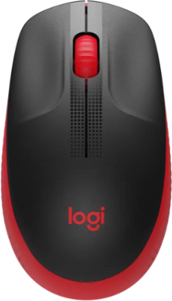 Мишка LOGITECH M190 Wireless, червена/черна