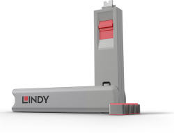 Продукт LINDY LNY-40425 :: Система за заключване на USB Type-C портове, 1 ключ, розов