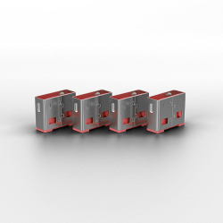 USB порт блокер (без ключ) Lindy, пакет от 10 бр, розов