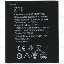 Батерия за смартфон LI3820T43P4H695945 ZTE Blade L8, 3.8V, 2000mAh