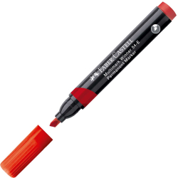 Канцеларски продукт Faber-Castell Перманентен маркер 54E, скосен, червен