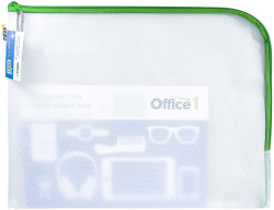 Канцеларски продукт Office 1 Папка Versatile, A4+, с цип, зелена