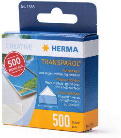Канцеларски продукт Herma Ъгли за снимки, самозалепващи се, 20 mm, 500 броя