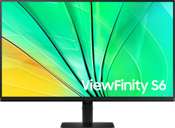 Монитор Samsung ViewFinity S6 S60UD, 32" 2560х1440, 100 Hz, 350cd/m2, HDMI, DP, Черен