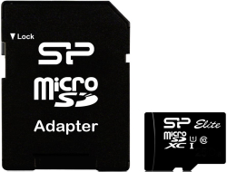 SD/флаш карта Silicon Power Elite, 256GB, microSDXC, UHS-1, До 100 MB/s, Клас 10, U1, + SD адаптер