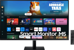 Монитор Samsung M5 M50, 27" FHD, VA, 60 Hz, 250 cd/m2, 2x USB 2.0, 2x HDMI, Wi-Fi, BT 5.2, Черен