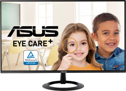 Монитор ASUS VZ24EHF, 23.8" FHD, IPS, LED, Матов, 100 Hz, 250 cd/m2, 16:9, 1 ms, HDMI, Черен