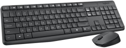 Kомплект безжични клавиатура с мишка Logitech MK235, Тъмносив