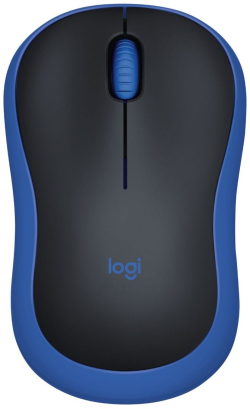 МИШКА LOGITECH M185B - Wireless - Черна/Синя - PN 910-002239
