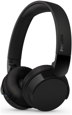 PHILIPS, Bluetooth слушалки 32мм, мембрани, меки, наушници, Черен