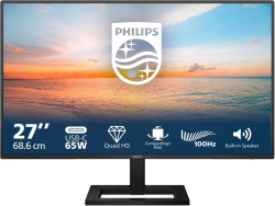 Монитор Philips 27E1N1600AE, 27" IPS WLED, 2560x1440 100Hz, 4ms GtG, 1ms MPRT, 350cd m-2