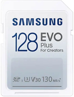 SDXC 128GB V30 Cl10+SD Adapter, Samsung EVO+