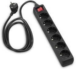 Контакт Power strip HAMA 30394 6x w-1.4m cable, Black