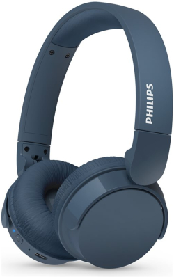 PHILIPS, Bluetooth слушалки 32мм, мембрани, меки, наушници, Син