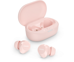 Слушалки PHILIPS - 20 - 20 000 Hz, 10 мм. диаметър на високоговорителя, Ясни разговори, Стабилна Bluetooth връзка, розови
