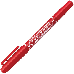 Zebra Тънкописец Mckie Extra Fine, перманентен, двоен, 0.5-1 mm, червен