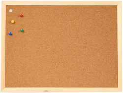 Office 1 Коркова дъска, с дървена рамка, 40 x 60 cm, в комплект с 5 пинчета