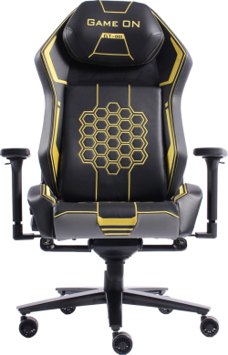 Геймърски стол RFG Game On, екокожа, Multi-function механизъм, метална основа, до 130 kg, черно-жълт