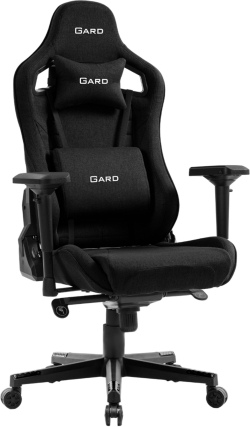 Геймърски стол RFG Gard, текстил, Multi-function механизъм, полипропиленова основа, до 130 kg, черен