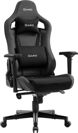 Геймърски стол RFG Gard, текстил, Multi-function механизъм, полипропиленова основа, до 130 kg, черно-сив