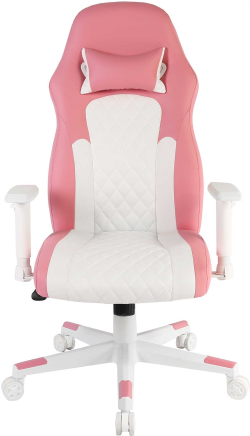 Геймърски стол RFG Amaze, екокожа, полиамидна основа, до 130 kg, розово-бял