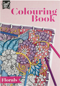 Craft ID Книжка за оцветяване Цветя, А4, 32 листа