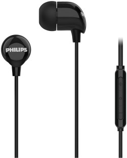 Слушалки PHILIPS, In-ear, слушалки с микрофон 8.6 мм, драйвери, Черни