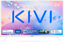 Телевизор KIVI 24H760QW, 24" 1366x768, 60 Hz, 8.5 ms, DLED, HDMI, BT 5.1, Android OS 11, Game Mode, Бял