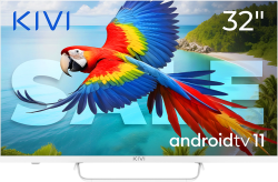 Телевизор 32", Бял, HD 2k, Android TV 11, Черен, 1920x1080, 60 Hz, AV1, Звук 2x8W, 26 kWh/1000h