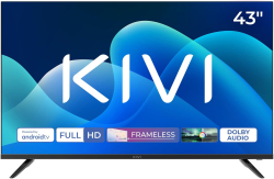 Телевизор KIVI 43F730QB, 43" Full HD, IPS, DLED, 60 Hz, 2x 10 W, 2x HDMI, Wi-Fi, BT 5.1, Game Mode, Черен