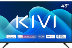 Телевизор KIVI 43U730QB, 43" 4K, 60 Hz, IPS, DLED, HDMI, BT 5.1, 2x 10 W, Wi-Fi, RJ-45, RCA, Game Mode