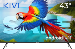 Телевизор 43', UHD, Android TV 11, Black, 3840x2160, 60 Hz, Sound 2x12W, 53 kWh-1000h, BT5.1