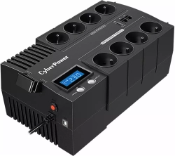 Непрекъсваемо захранване (UPS) CyberPower BR1000ELCD, 1000 VA, 600 W, 8 гнезда Schuko, Display LCD, Schuko, USB, RJ11, RJ45, Line-interactive