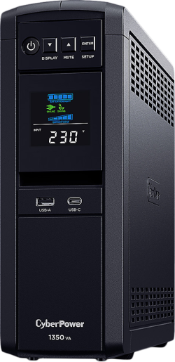 Непрекъсваемо захранване (UPS) CyberPower UPS AVR, 1350VA/810W, Line-Interactive, LCD дисплей