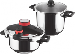 Lamart Комплект тенджери под налягане LT1230, 4 и 7 L, 2 броя