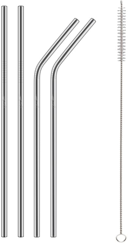 Lamart Комплект сламки LT7052, неръждаема стомана, с четка