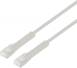 Медна пач корда INTELLINET 745123 :: Patch кабел Cat. 6a F-FTP FlexiBoot Slim, 0.5 м, сив