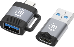 Кабел/адаптер MANHATTAN 356329 :: Комплект адаптери USB-C към USB-A, USB-A към USB-C