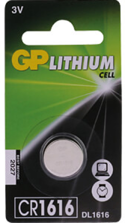 Литиева бутонна батерия GP CR 1616 3V 1 бр. в блистер -цена за 1 бр.-  GP