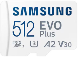 SD/флаш карта Карта памет Samsung EVO Plus, microSDXC, UHS-I, 512GB, Адаптер