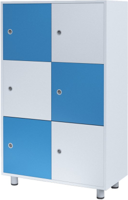 Шкаф RFG Dale, с 6 отделения, 800 х 400 х 1200 mm, ПДЧ, бяло-син