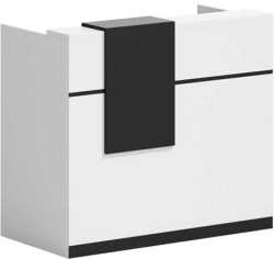 Рецепция RFG Ravena, 1200 х 632 х 1066 mm, ПДЧ, бяло-черна